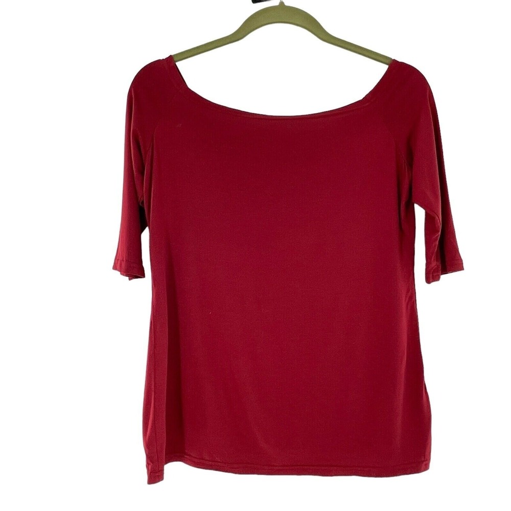 Womens Red Off-Shoulder Top By Sarin Mathews Size L Soft Lightweight Material‎
